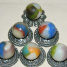 6 Vintage Vitro Agate Limited Edition Acid Etched Marble's