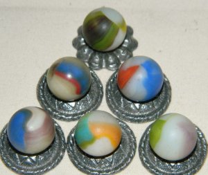 6 Vintage Vitro Agate Limited Edition Acid Etched Marble's