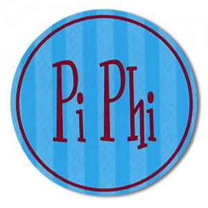 Pi Beta Phi Stripe Bumper Sticker / Pi Phi Vinyl Decal