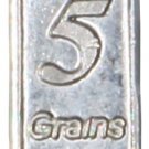 MINT 5gn 999 FINE PURE SOLID SILVER BULLION BAR OZ1/G1