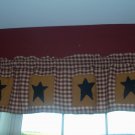 Country Primitive Star Valance Handmade