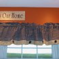 Blue and Cream valance with navy stars..