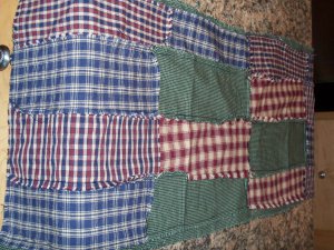 Rag patchwork runner...country homespun