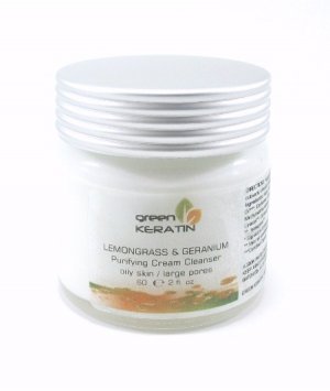 NATURAL LEMONGRASS & GERANIUM PURIFYING CREAM CLEANSER - OILY / LARGE PORED SKIN