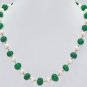 Emerald Gemstone Melons with Natural Peals Bead Jewelry