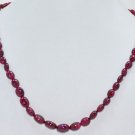 STRAND OF BEAUTIFUL NATURAL GEMSTONE RUBY OVAL BEADS
