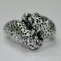 Leopard shape ring made in silver