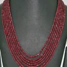 7 Rows of Pigeon Blood Red Color Ruby Beads Jewelry
