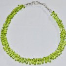 AAA Quality Beads Jewelry Necklace of Peridot Almonds