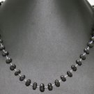 Black Spinal Natural Gemstone Faceted Bead Necklace