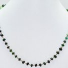Necklace of Natural Emerald Shaded Faceted Beads