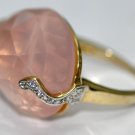 Rose Quartz Gemstone Studded Cocktail Ring