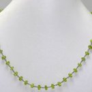 Natural Peridot Gemstone Faceted Bead Necklace