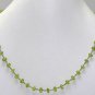 Natural Peridot Gemstone Faceted Bead Necklace