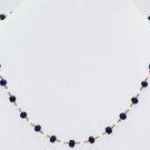 African Blue Sapphire& Natural Sea Water Pearl Necklace