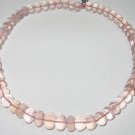 A Beautiful Necklace of Natural Rose Quartz Beads