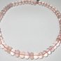 A Beautiful Necklace of Natural Rose Quartz Beads
