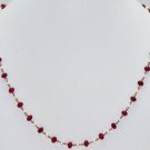 Ruby Plain Beads with Natural Sea Water Pearls
