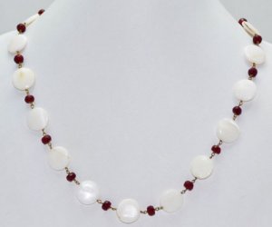 Ruby & Pearls Gemstone Fashion Jewellery Necklace