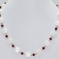 Ruby & Pearls Gemstone Fashion Jewellery Necklace