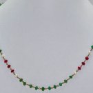 Emerald, Pink Spinal & Sea Water Pearl Beads Necklace
