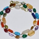Multi Color Gemstone Strand Fashion Jewelry Necklace