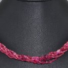 5 Twisted Rows of Pink Tourmaline Gemstone Bead Jewelry