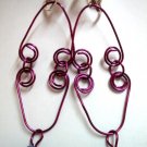 Handmade wire wrap lapis dangle clip on earring