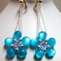 Handmade rose flower dangle earring