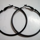 Black hoop pierced earring dia. 5cm 2"