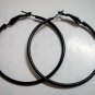Black hoop pierced earring dia. 5cm 2"