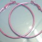 Pink huge huggie hoop earring 5cm 2"