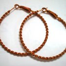 Golden twist huge huggie hoop earring 5cm 2"
