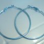 Blue huge huggie hoop earring 5cm 2"