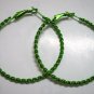 Green twist huge huggie hoop earring 5cm 2"