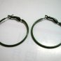 Green huge huggie hoop earring 4cm