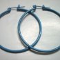Blue huge huggie hoop earring 4.5cm