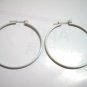 White huge huggie hoop earring 4cm / 4.5cm