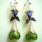 Handmade heart angel wing dangle earring