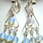 Handmade Victoria moonstone chandelier clip on earring