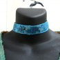 Valentine Lolita blue sequin lace choker necklace