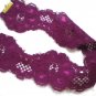 Soft purple rose flower stretch lace choker necklace 42mm wide