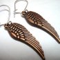 Angel wing feather charm kid girl's dangle pierced  earring