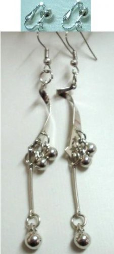 Swirl charm dangle earring
