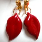 Sexy lip kiss mouth dangle clip on earring for woman