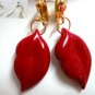 Sexy lip kiss mouth dangle clip on earring for woman