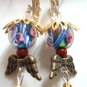 Handmade heart angel wing dangle earring