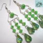 Victoria cat eye bead chandelier earring