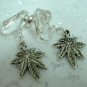 Girl jewelry Maple charm dangle clip on earring