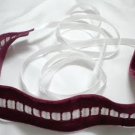 Purple red velvet white ribbon choker necklace head piece